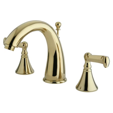Kingston Brass KS5972FL 8" Widespread Bathroom Faucet, Polished Brass KS5972FL